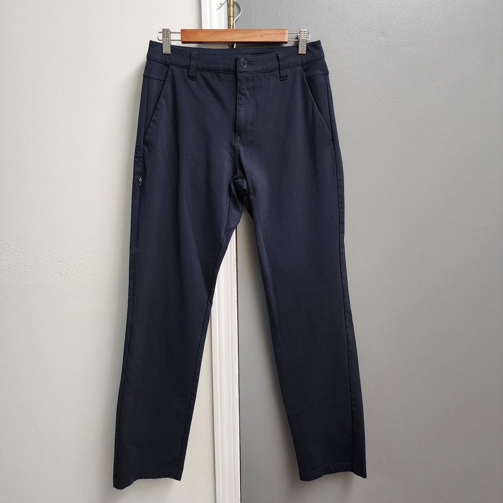 BYLT Everyday Pants 2.0 Mens 32T (30x30) Slim Fit Performance Chino Golf Navy